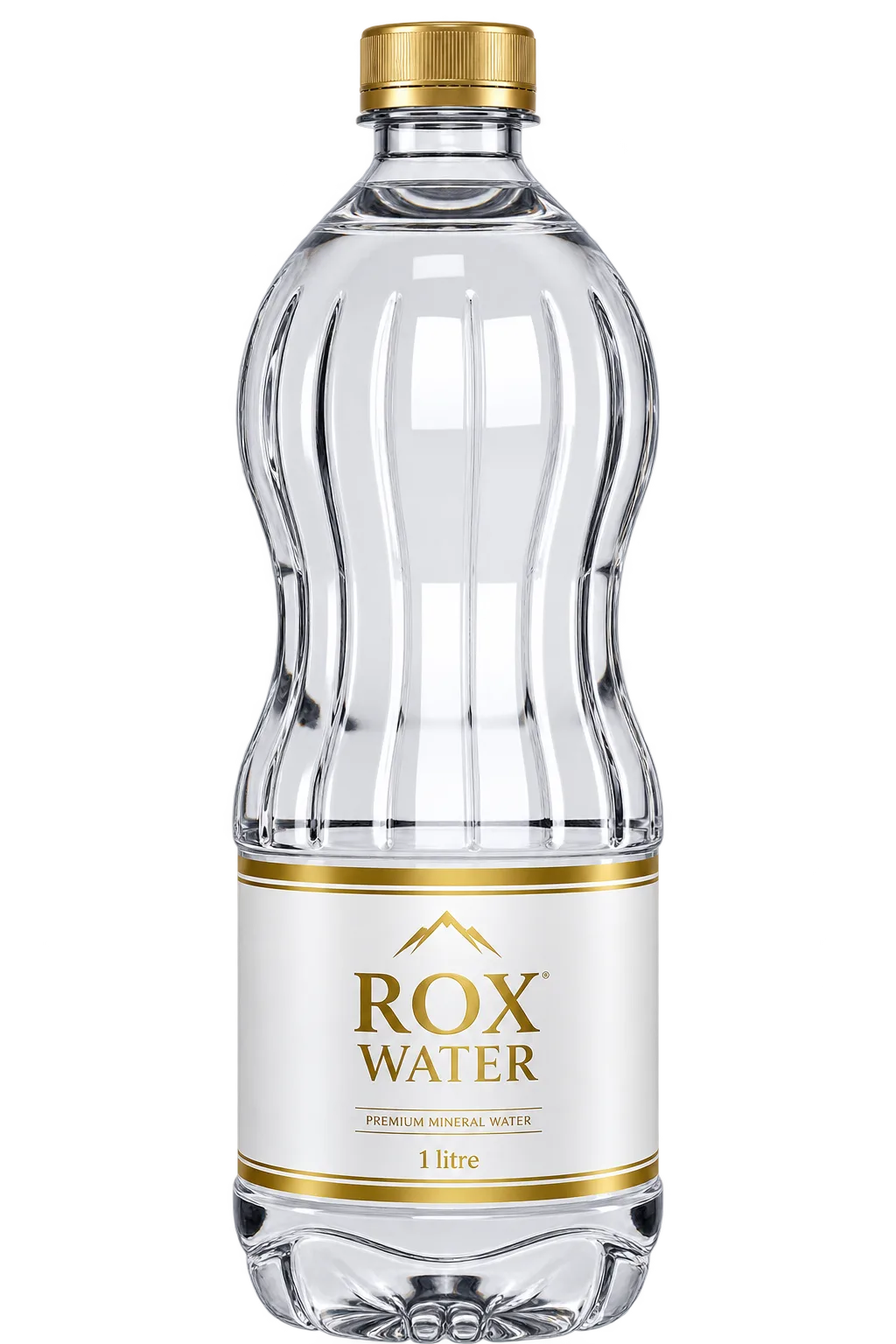 ROX Water — Heritage Edition, gold cap, 1 litre