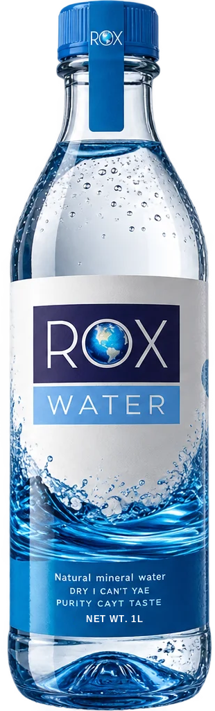 ROX Water — Classic Splash, blue label
